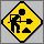 Person digging (construction traffic sign)